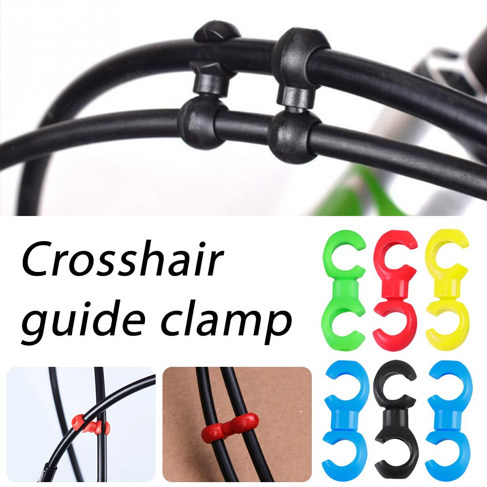 Cycling Gear Guide - 10 Stück Fahrrad-Kabelclips Fahrrad-Schaltzug-Kabelhalter Drehbare MTB-Bremszugclips