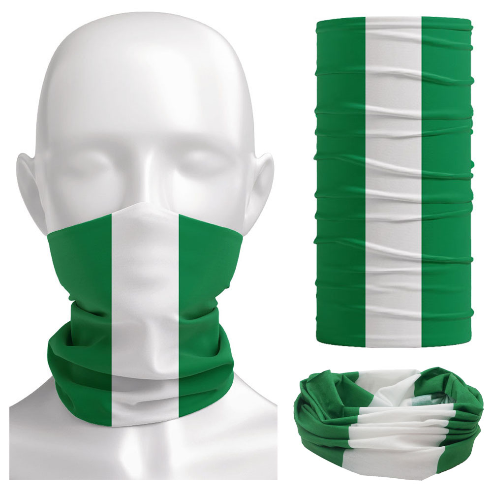 Cycle Gear - Nigeria-Flagge, Halstuch, Damen, Halstuch, Camping, Sturmhaube