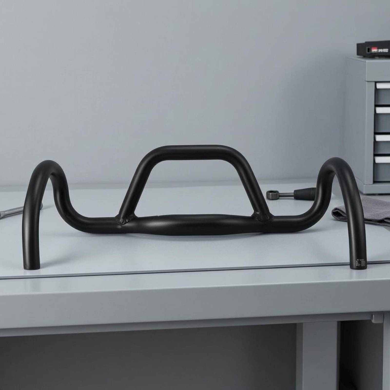 Cycling Gear Black - Aluminium-Lenker 31,8 mm Klemmung Mattschwarz Rennradlenker